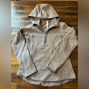 Lululemon Gray 1/4 zip hooded sweatshirt size 6